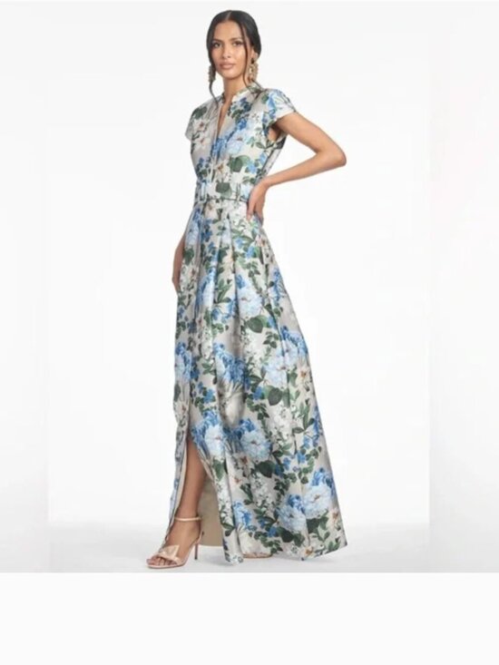 Sachin + Babi Dresses & Skirts - Sachin & Babi Marta Floral Mikado Gown Maxi Long Formal Dress Blue New Size 14
